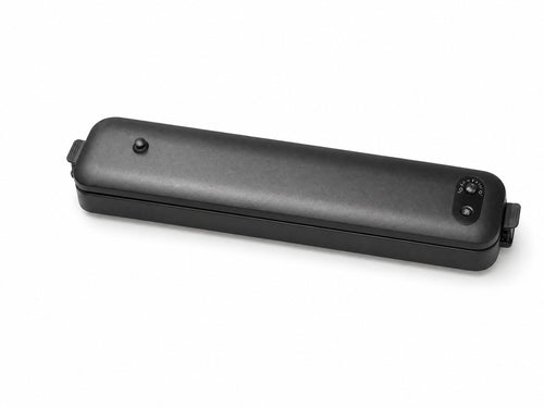 FreshPak vacuum sealer, assembled, on a white background