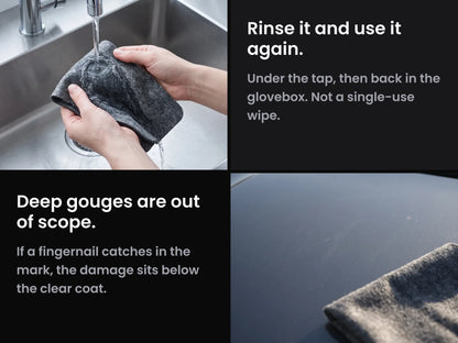 NanoPolix — Nano-coated car scratch-repair cloth