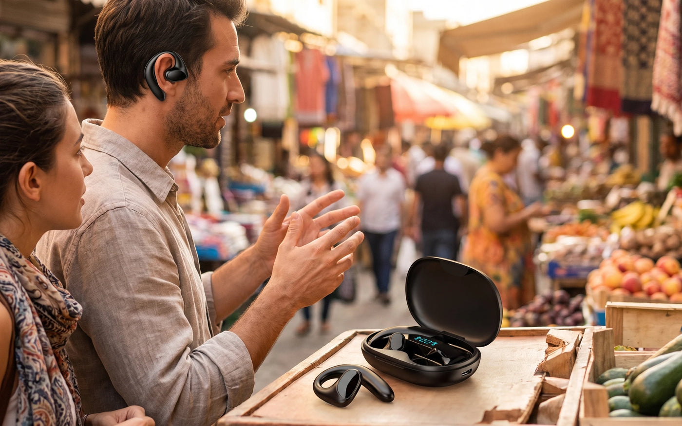 Both sides of the conversation.