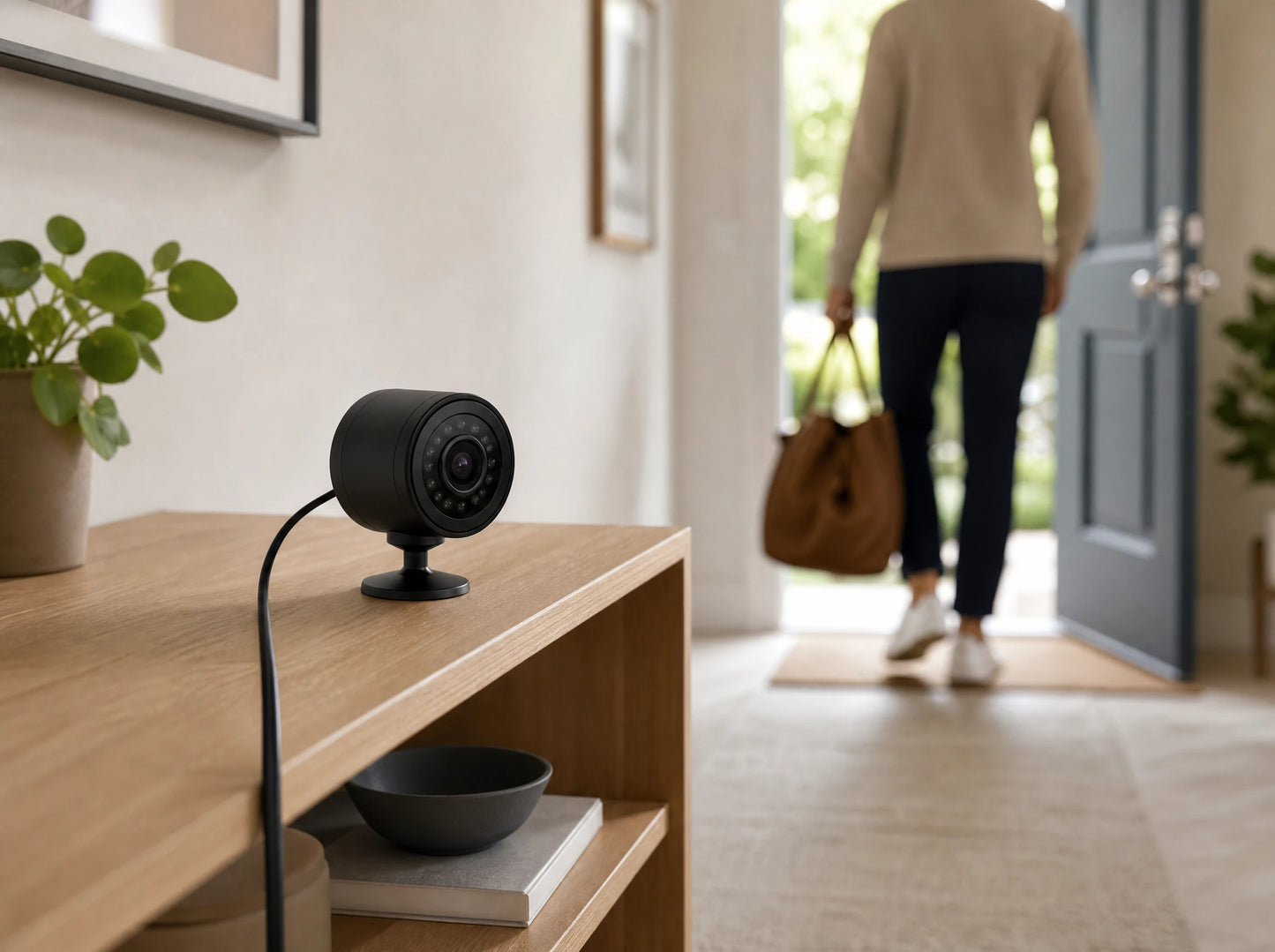 SpyFocus mini security camera in use