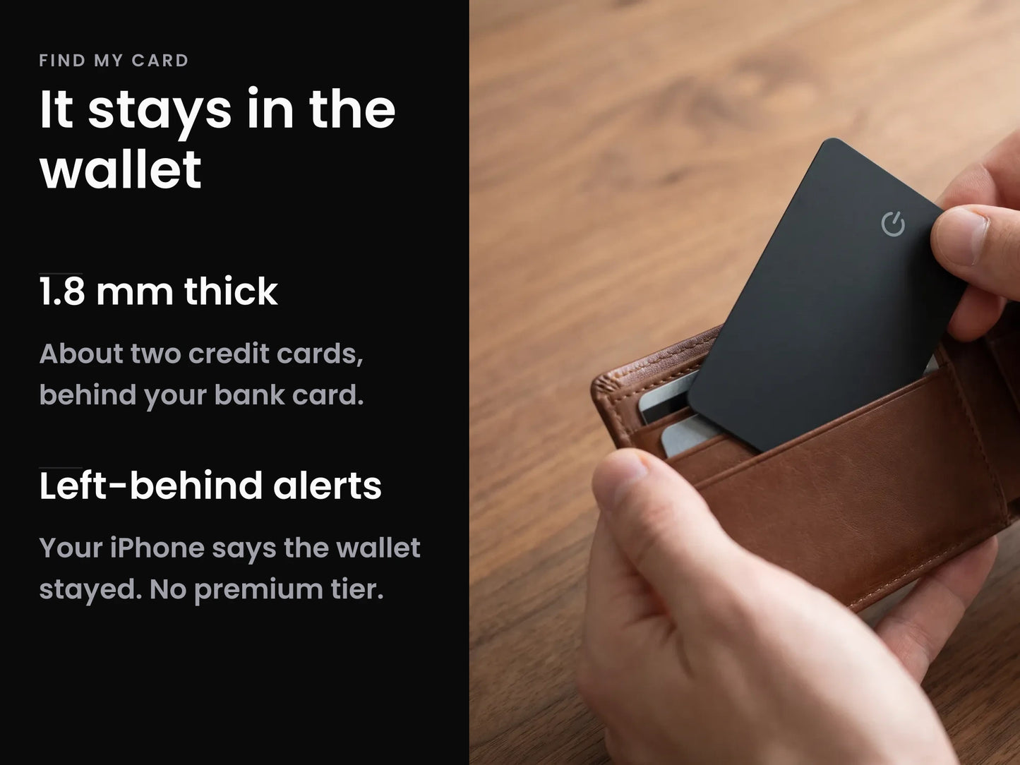Tagsley — Ultra-slim Find My tracking card