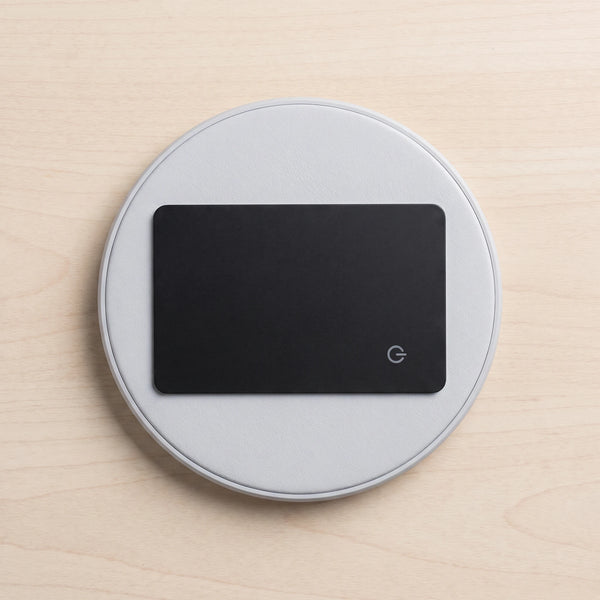 Tagsley card on a wireless charging pad