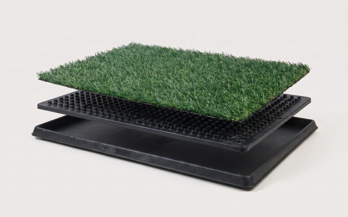 It drains into a tray you rinse.